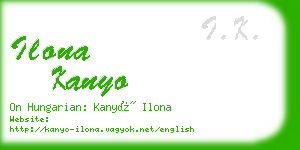 ilona kanyo business card